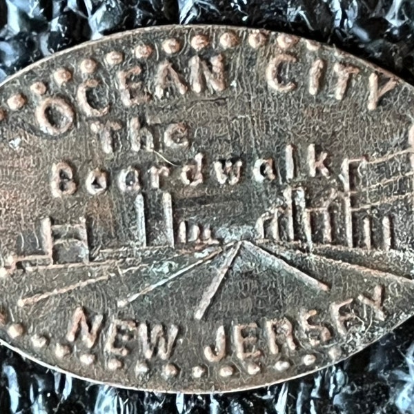 Ocean City the Boardwalk New Jersey elongated penny Squished Penny keepsake coin  HT11492