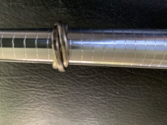 Sterling Ring Interlocking Ring Triple Band about… - image 3