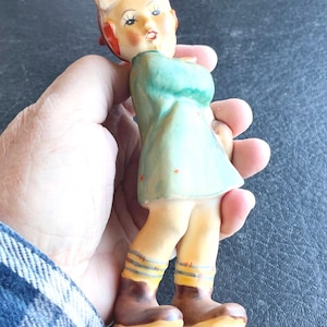 Occupied Japan Hummelisk Young Lady with Turnips Polka Dots Hal-Sey Fifth Ave L & M   (OccjII)