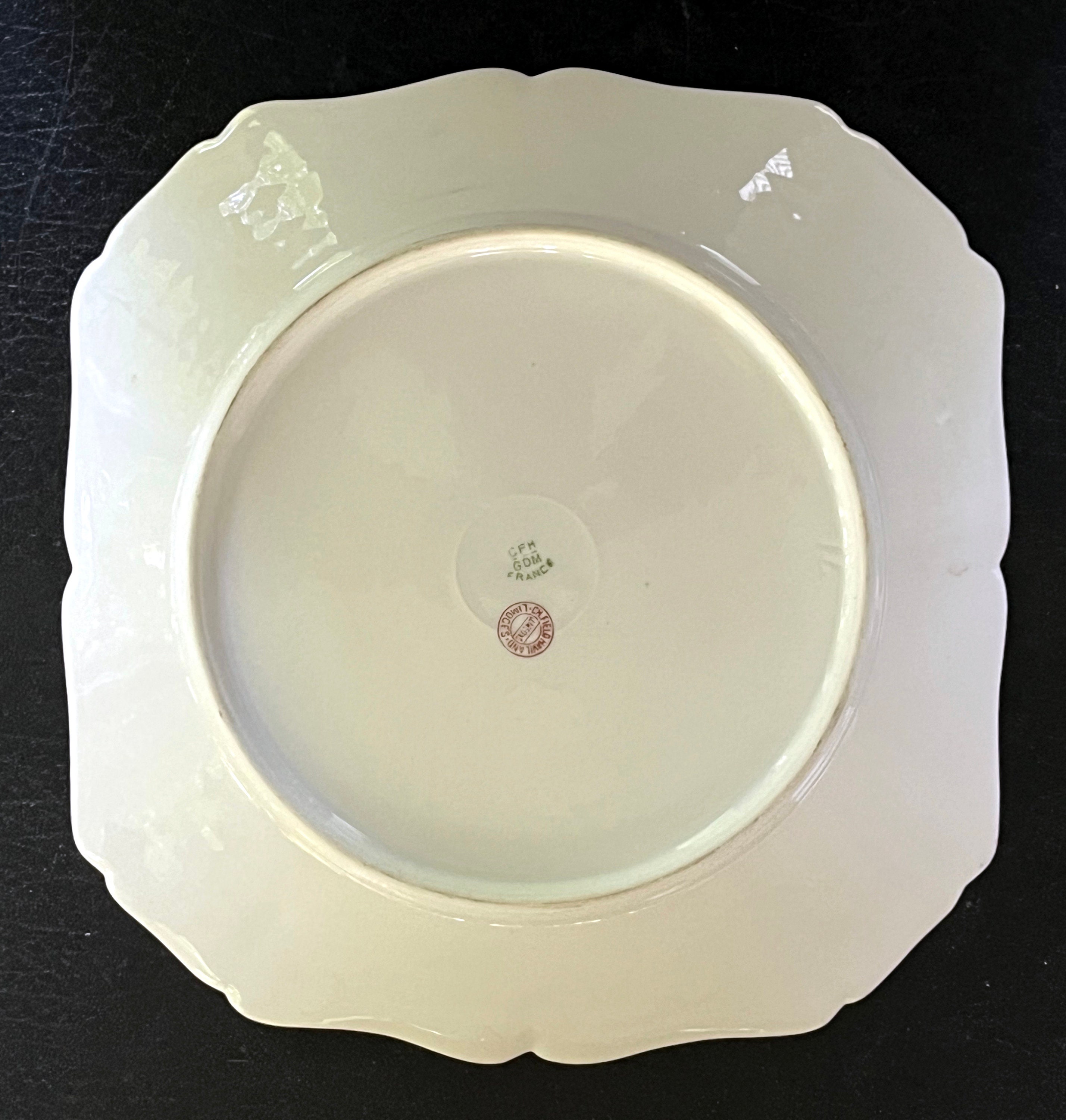 CHF /GDM Haviland Limoges 10” Square Chintz Pink Pastel J.Mc.D.&S