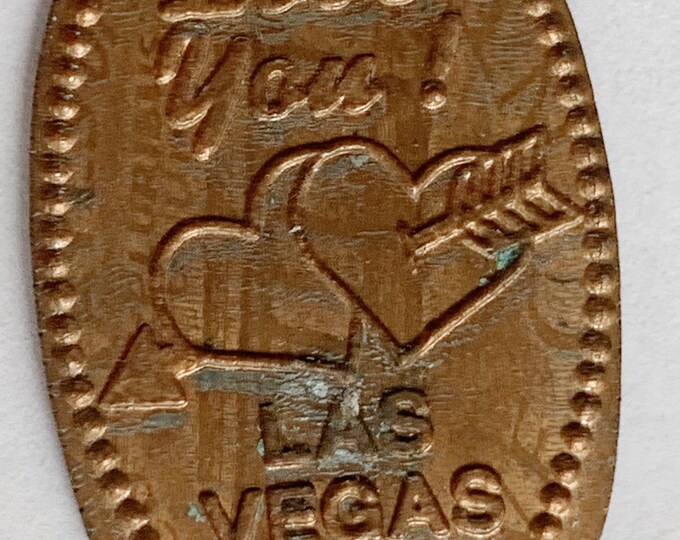 I Love You Elongated Penny Keepsake Penny Las Vegas Nevada Etsy