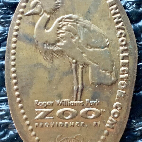 Crane Roger Williams Park Zoo Providence Rhode Island elongated penny Squished Penny rolled Penny HT10534