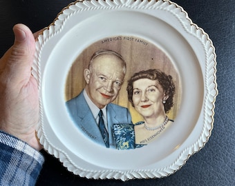 Dwight D Eisenhower America's First Family Plate Souvenir Plate