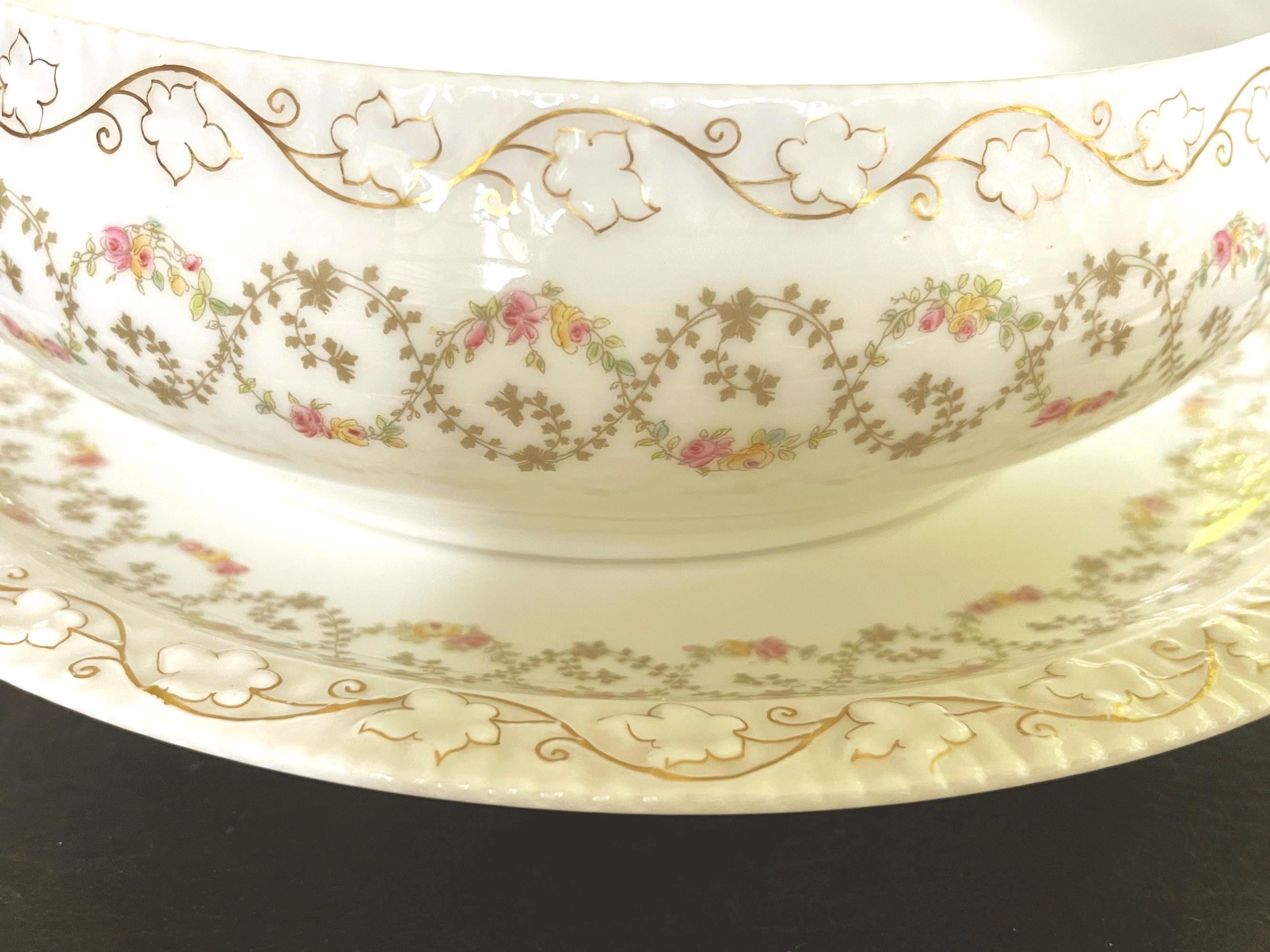 T & V Limoges Abram French and Co 12 1/4” Charger Nice Large Plate