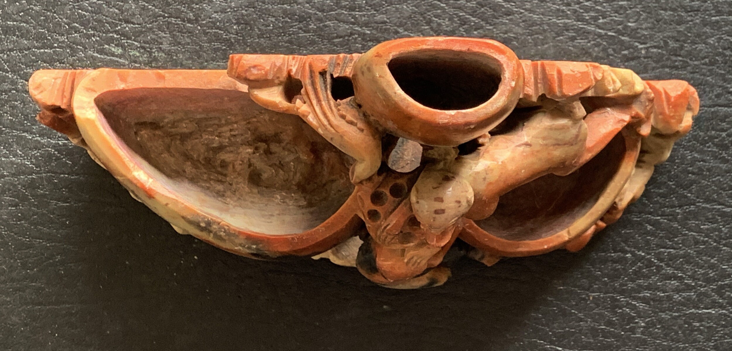 ヴィンテージ 手彫り 大きな中国製 赤石鹸石 猿と鳥 3 つの花瓶 - Etsy