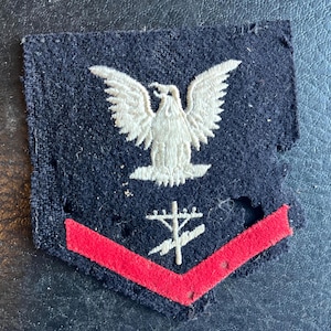 WWII USN Navy Construction Electrician Petty Officer 3rd Class Rate     BEN1 3