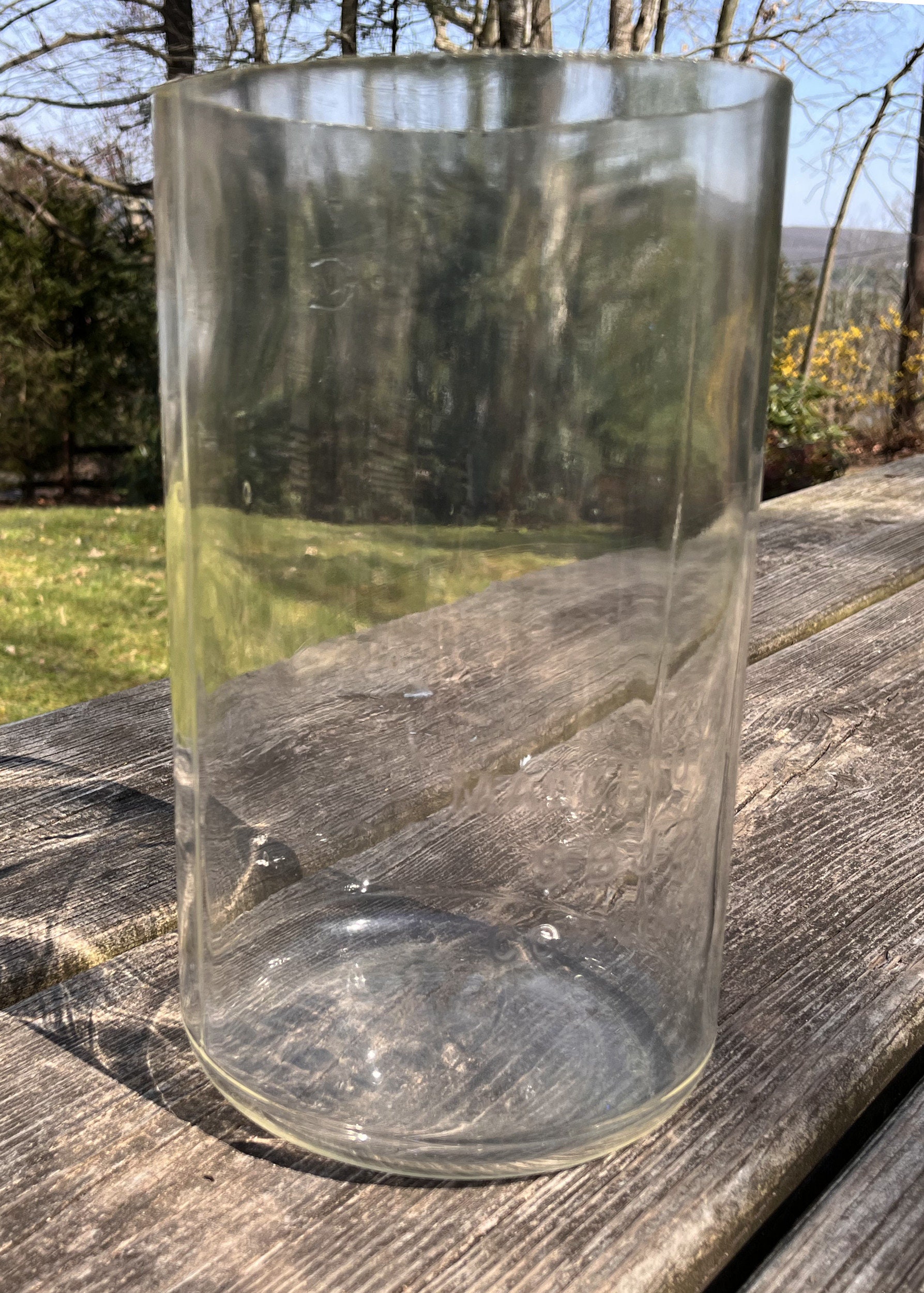 Corning Glass Round Battery Jar PBJ2 Tall Clean Clear and Impressive- and Lots of fun Bubbles