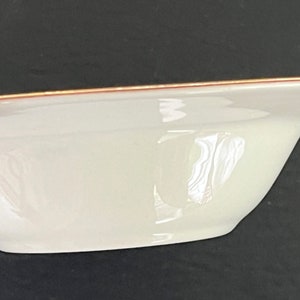 Homer Laughlin Eggshell Cavalier Margaret Rose 4ea Vintage Maroon Rim Ciotola 5 7/8&quot; GHLC