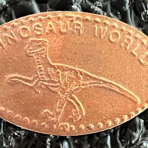 Penny allongé Dinosaur World Penny écrasé Glen Rose Texas HT11768