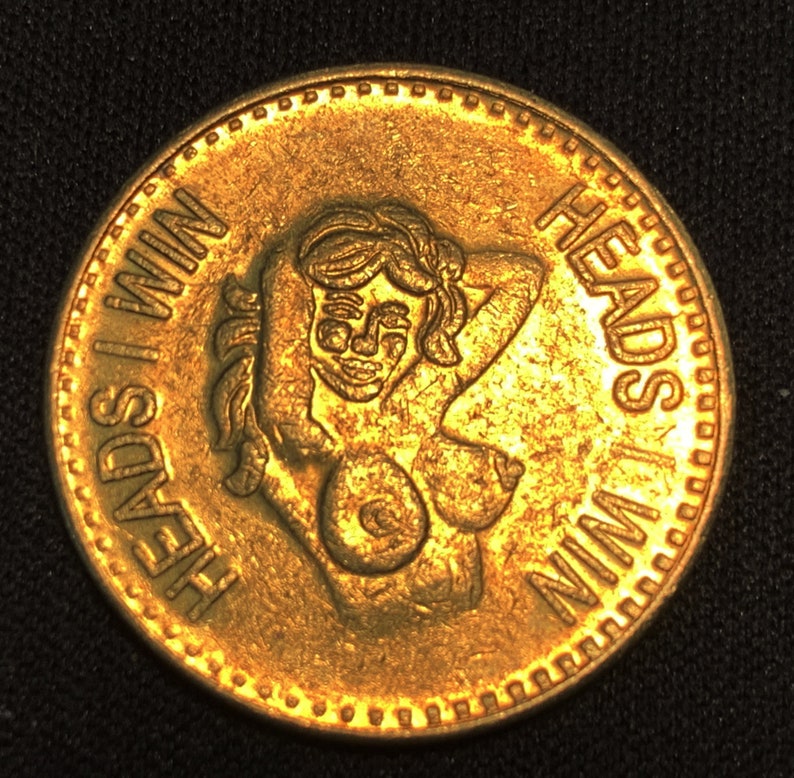 Heads I Win Tails you Lose Flipping Coin Brass Coin Novelty Etsy