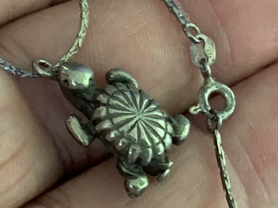 Turtle on a Sterling Silver Chain Was In a Box Wi… - image 6