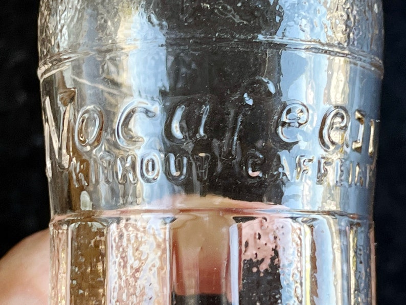 Vintage NoCafeen Embossed Soda Bottle Springfield MA image 3