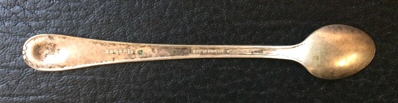 Gerber Winthrop Long Shaft Vintage Baby Spoon Silver Plated Advertising Promotion Baby Figural Spoon HT131