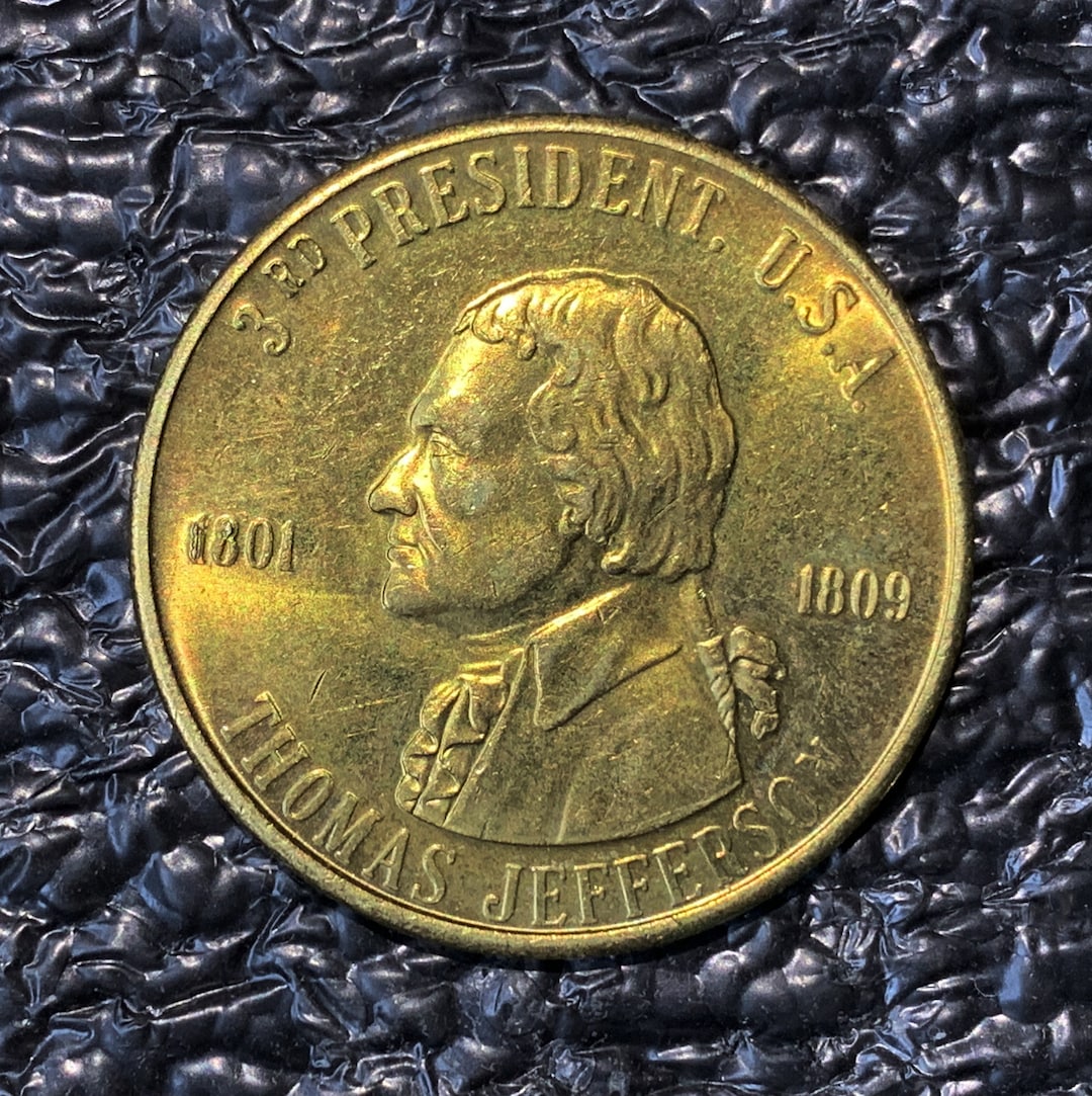 Thomas Jefferson 3rd President - Gold Tone Metal – Political