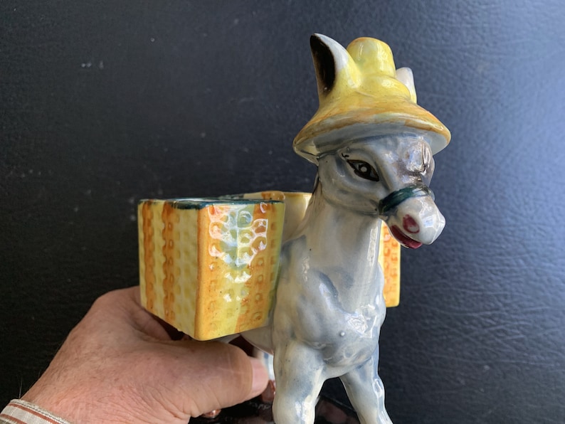 Mexican Donkey Three Basket Burrow Catch all Cuff Links Rings Jewels