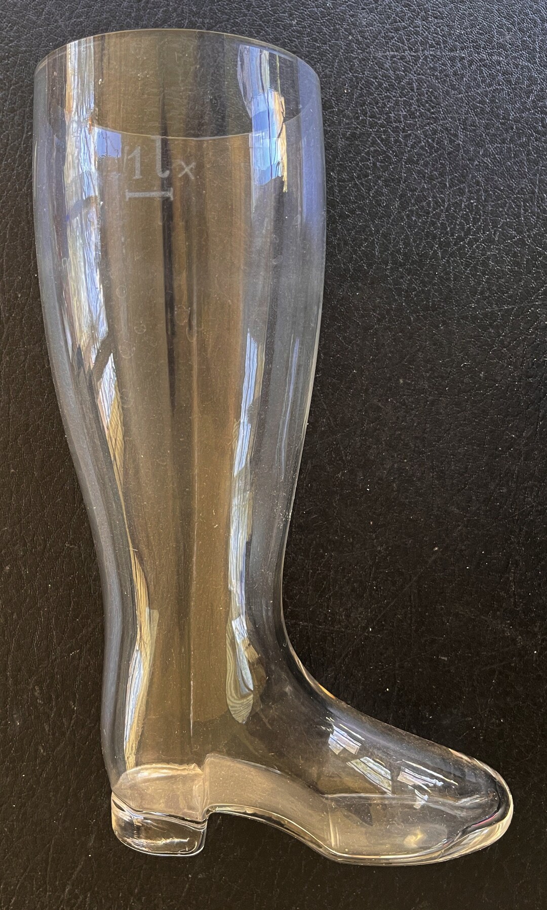 Vintage Clear Glass Boot Vase Jug Mug I Liter Perfect for Etsy