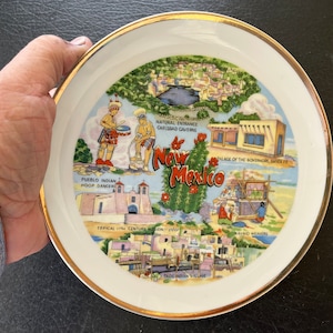 New Mexico Vintage Collectible Souvenir Plate Collectors Plate Vintage Plate   G7