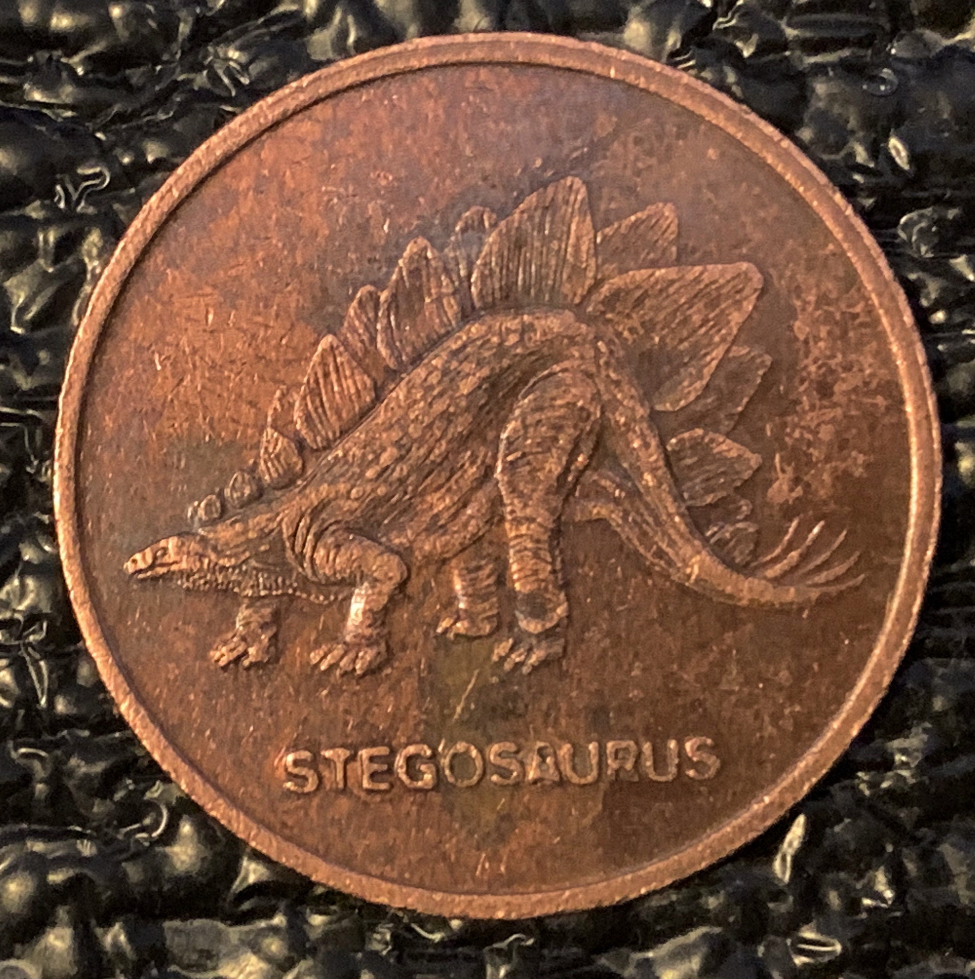 Stegosaurus Dino Coins Dinosaur Copper Token CT582 - Etsy India