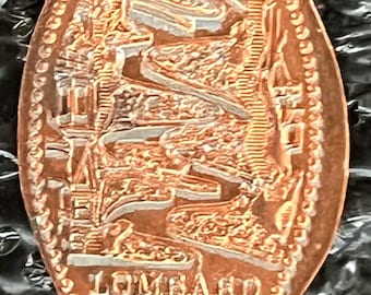 Lombard Street elongated penny San Francisco California pressed penny HT11755