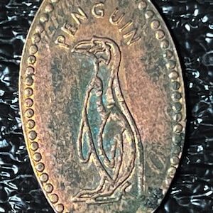 Penguin Florida Aquarium elongated penny Squished Tampa Florida keepsake coin Rolled Penny HT11298
