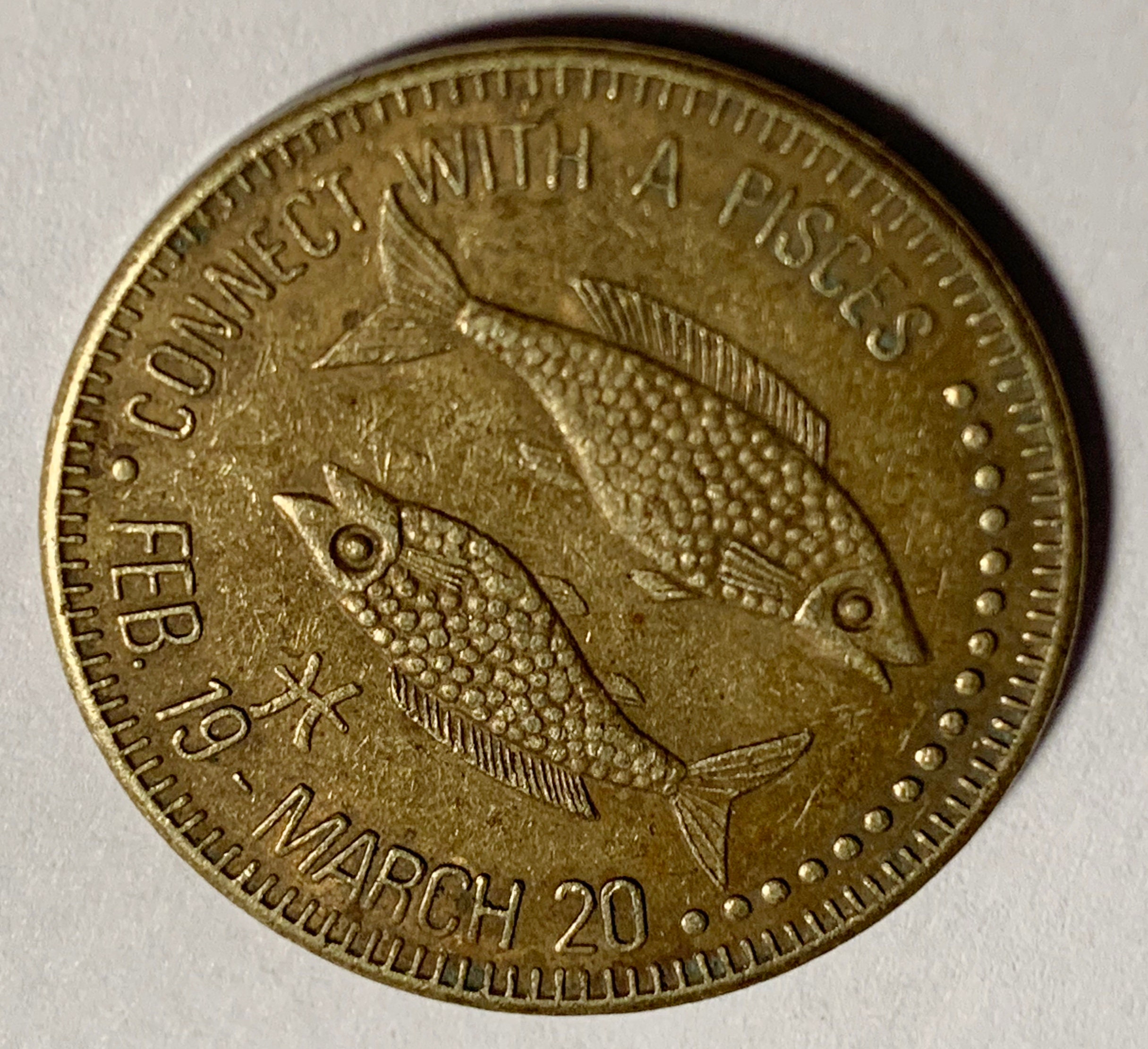 Connect With A Pisces Provider Astrological Sex Token Vintage Etsy