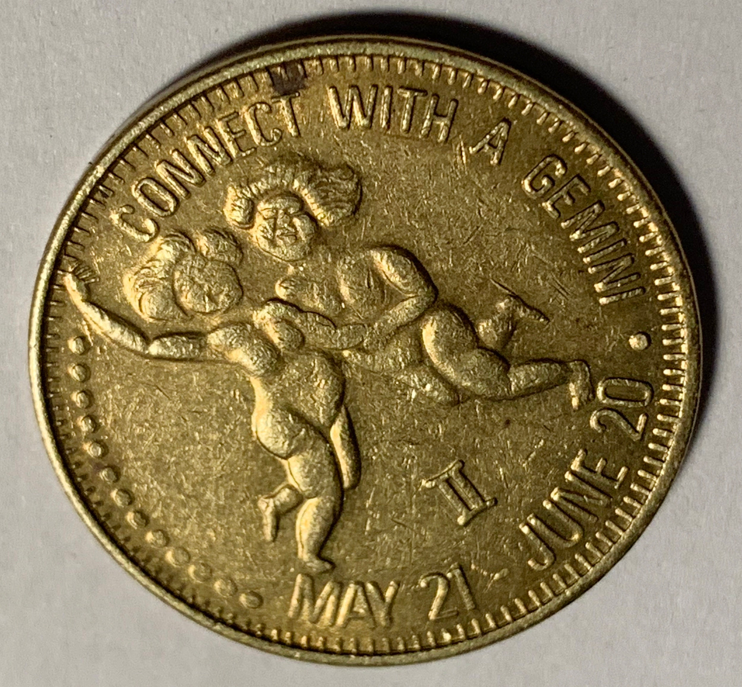 Connect With A Gemini Superior Astrological Sex Token Vintage