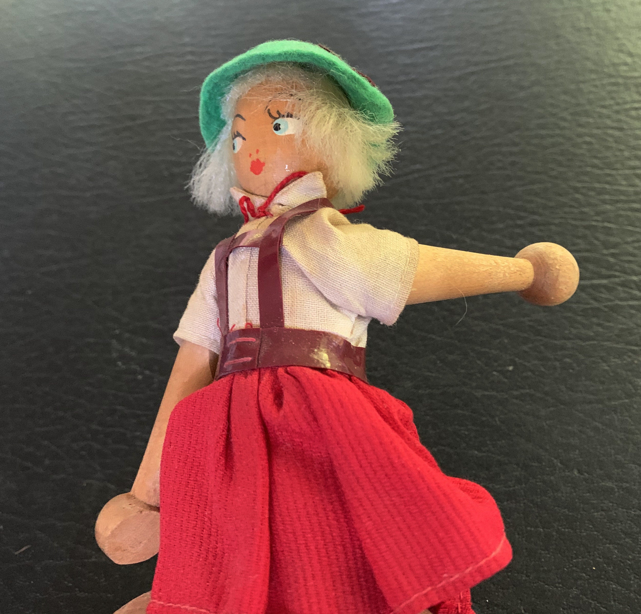 Vintage Wooden Polish or German Doll in German Dress Pretty Etsy