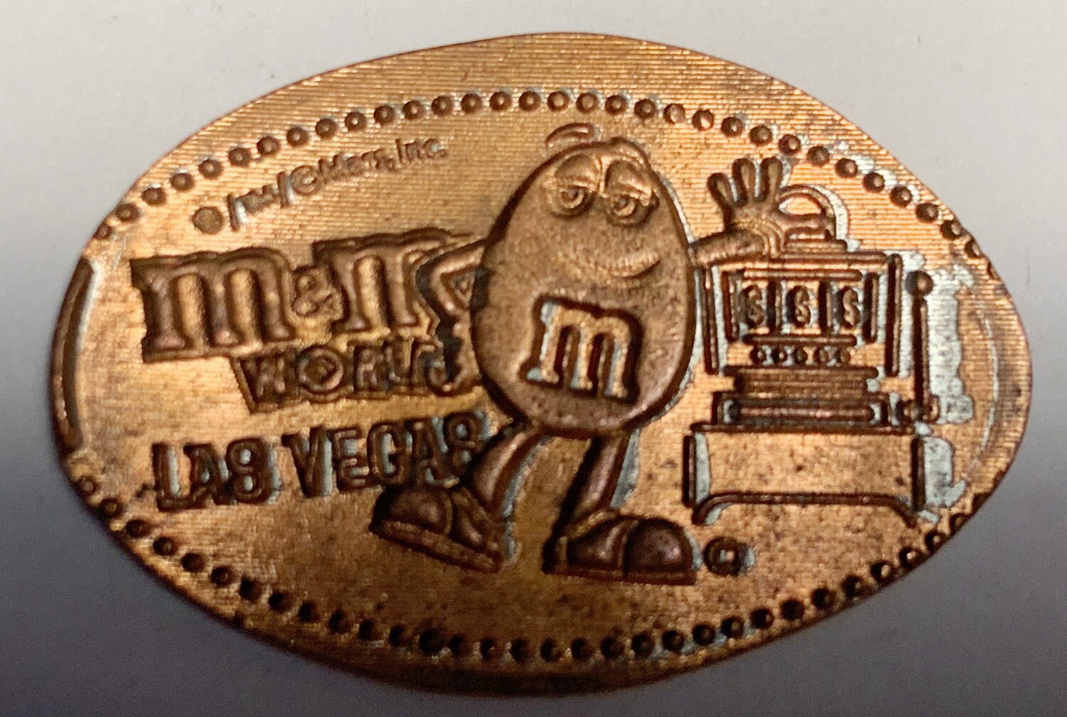 MM World Las Vegas M and M Slot Machine elongated penny Etsy