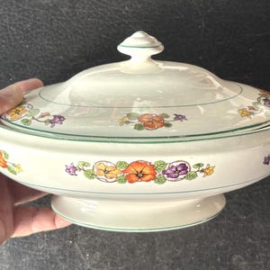 Aladdin C. C. Thompson Pottery Oval Handled Lidded Oval Serving Dish         BCTOP
