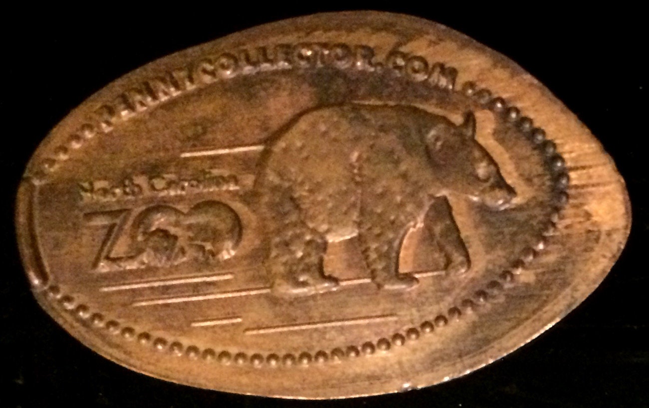 Black Bear North Carolina Zoo elongated penny keepsake penny Etsy