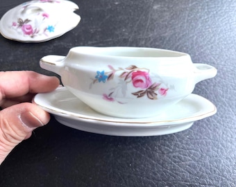 Vintage Miniature Lidded Condiment Royal Crown Tureen Condiments  B18