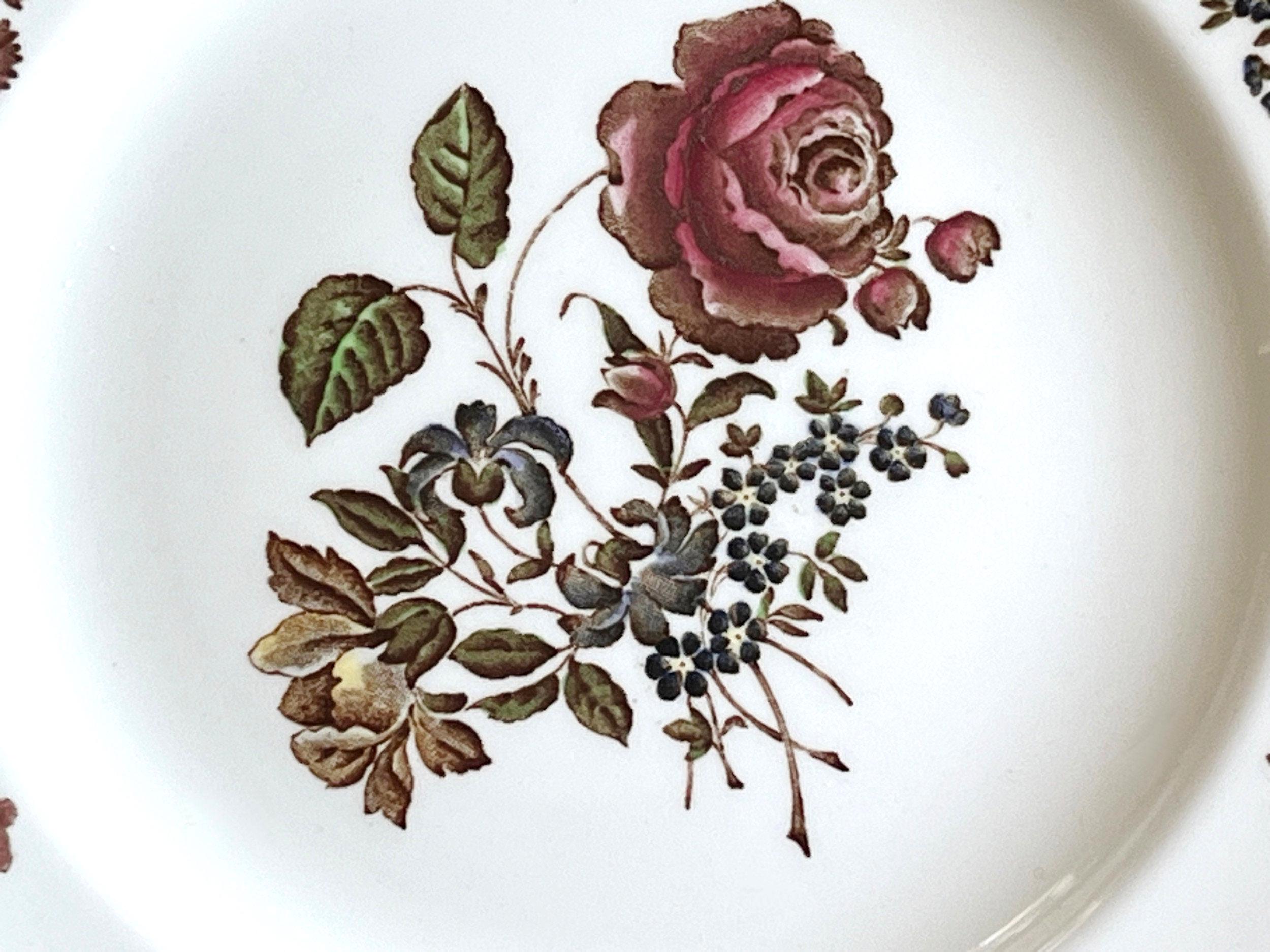 Early Wedgwood Etruria Barlaston Rose Salad Plate 8 1/4” with