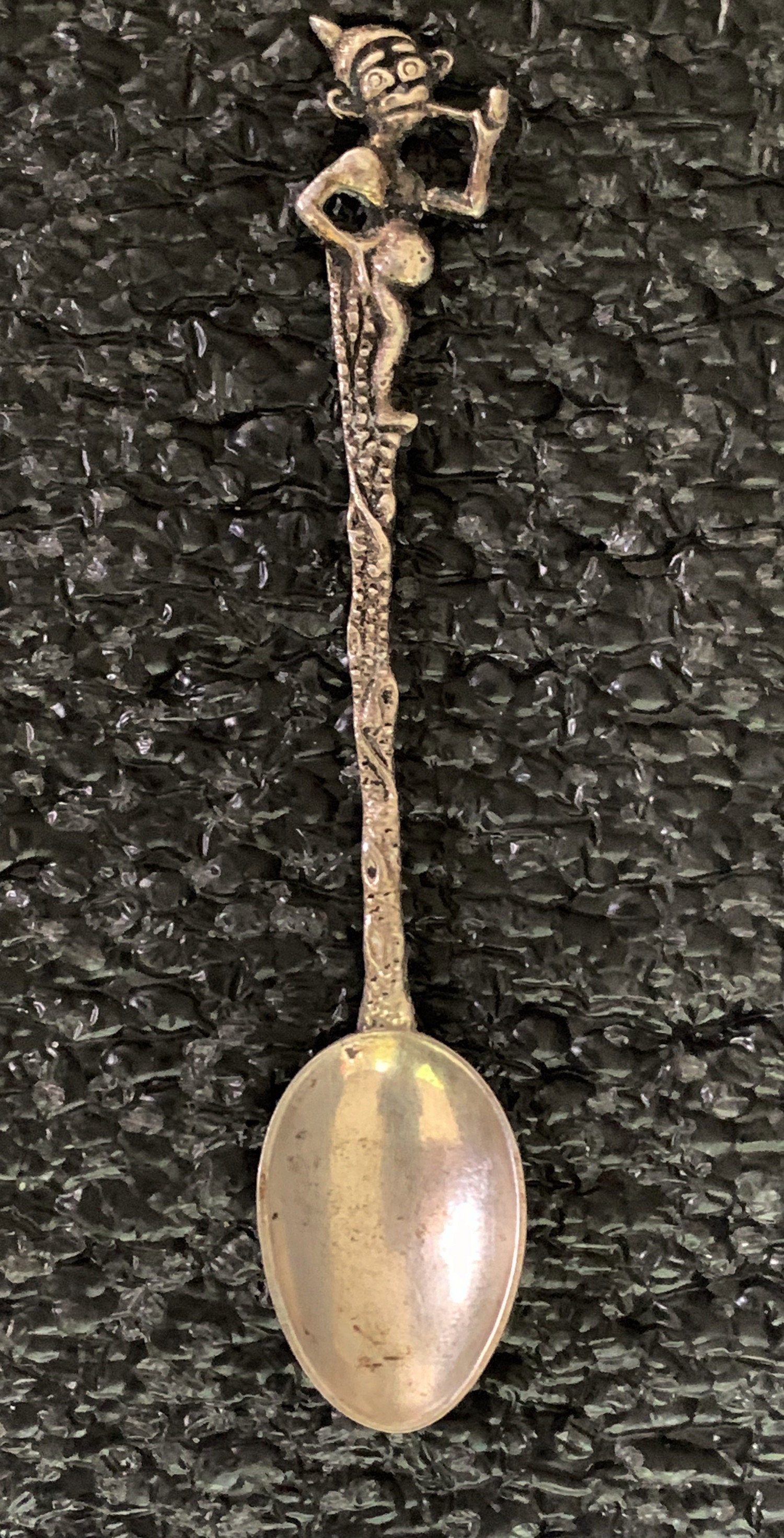 Pot Bellied Pipe Smoking Souvenir Spoon Colloquial Figure Etsy