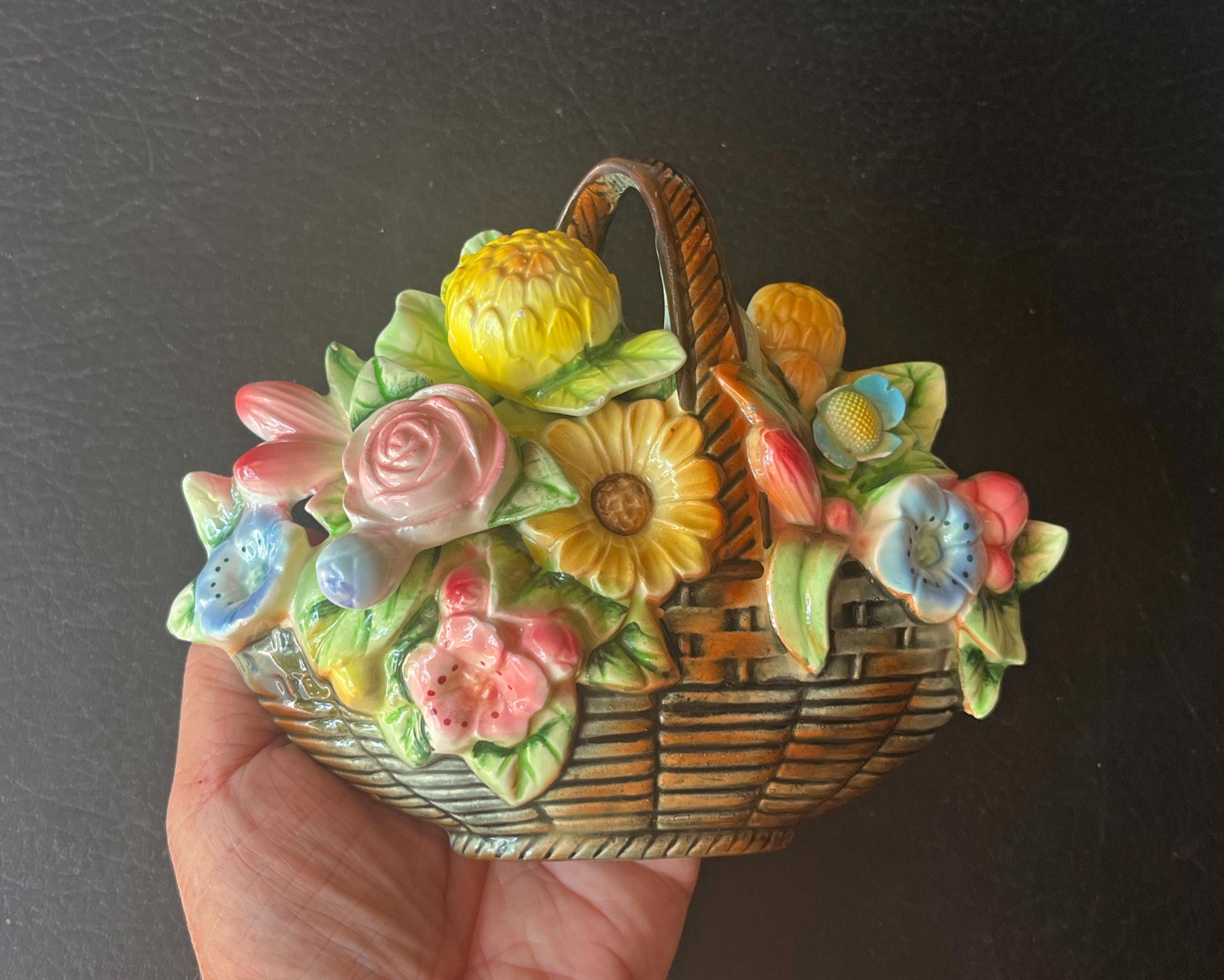 Porcelain Flower Basket - Etsy