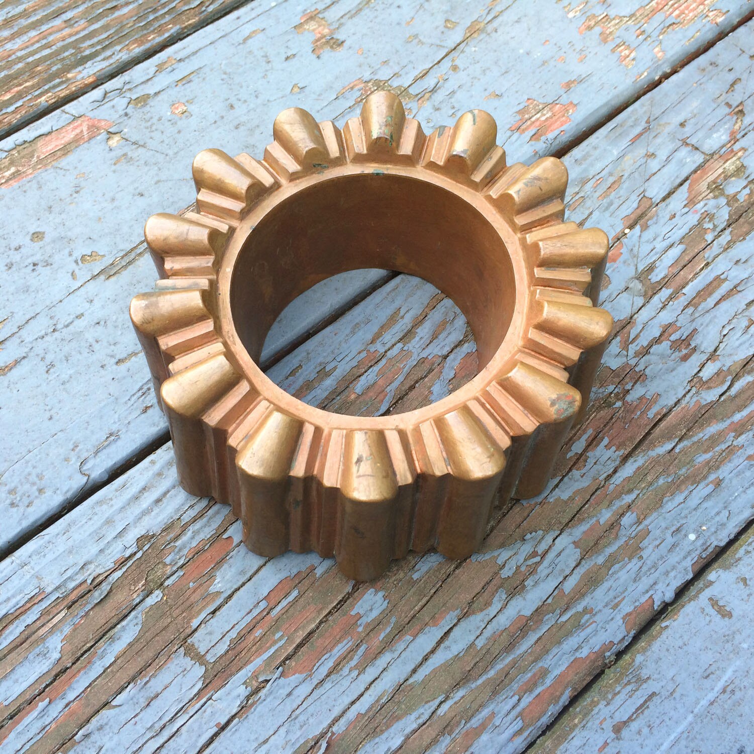copper antique fluted mold Etsy