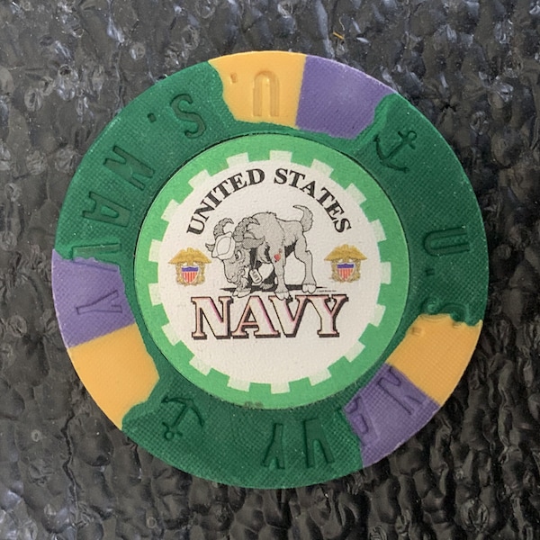 United States Navy  Wonderful Imprints Gambling Chip Vintage Poker Chips Casino Gaming Chips TC329