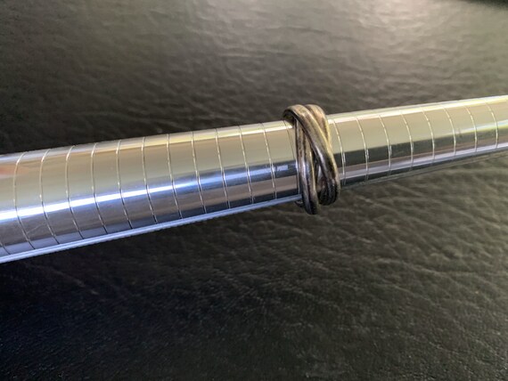 Sterling Ring Interlocking Ring Triple Band about… - image 1