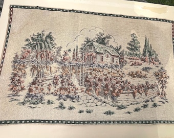 Belgium Tapestry Pastoral Scene 1910-1930