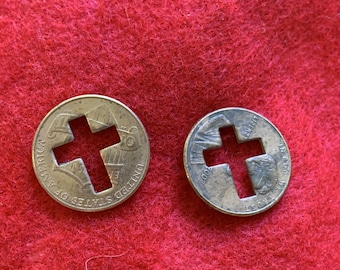 Religious Cross Pennies One for You one for a Friend -A Lucky Penny for each! If Shipping to a Friend Make Sure You Add Your Message !