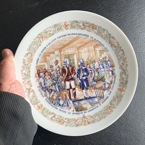 Limoges Premier Edition The Marquis de Lafayette and George Washington Meet     GSP12