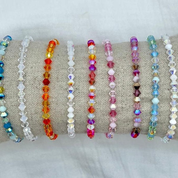 Bracelets en perles de cristal