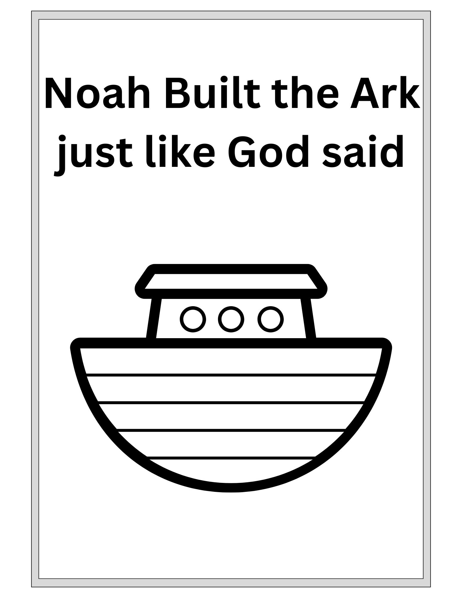 Noahs Ark Coloring Printable Pages - Etsy