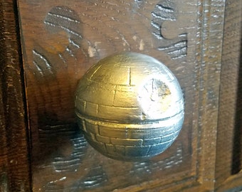Star Wars Death Star Furniture Knob - retro sci fi video game decor compatible w/ cabinets closets cupboards dressers drawers & more