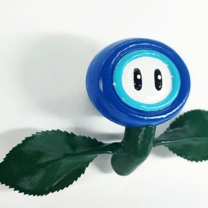 Flower Power Drawer Pulls | Super Mario Bros Furniture Knobs Fire Flower Cabinet Pull Knob / Nintendo Video Game Decor