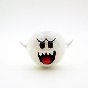 Super Mario Boo Ghost Furniture Knob - nintendo video game decor compatible w/ cabinets closets cupboards dressers drawers & more