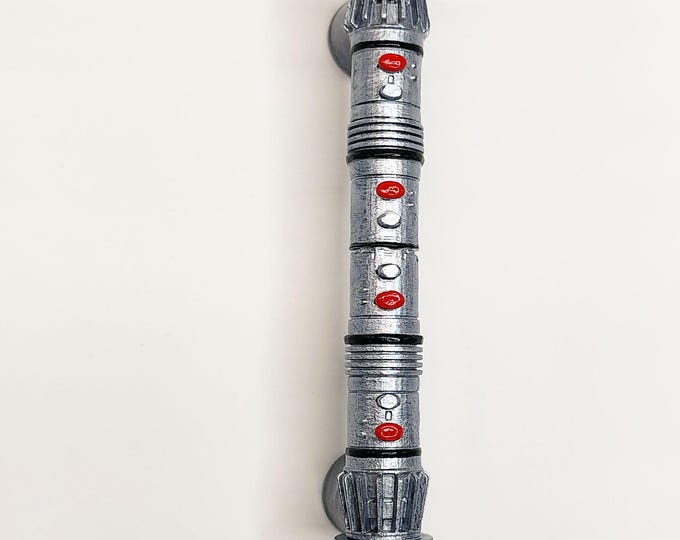 Featured listing image: Star Wars Light Saber Drawer Handle - Darth Maul Dual Lightsaber Star Wars Decor Furniture Pull Handle Drawer Pull Cabinet Handle