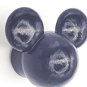 Mickey Mouse Ears Drawer Knob Cabinet Pull - Metallic Gold Silver Bronze Black White