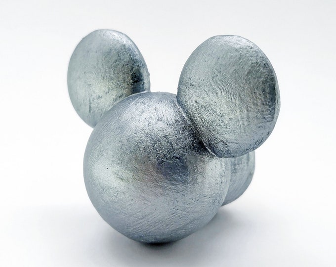 Featured listing image: Mickey Mouse Ears Drawer Knob Cabinet Pull - Metallic Gold Silver Bronze Black White