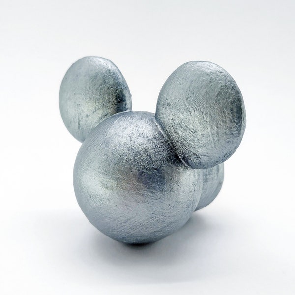 Mickey Mouse Ears Drawer Knob Cabinet Pull - Metallic Gold Silver Bronze Black White