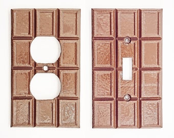 Chocolate Candy Bar Resin Wall Cover Plate Single Light Switch Power Outlet Single Rocker Toggle Cute Home Decor Decorative Accessories